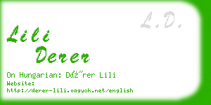 lili derer business card